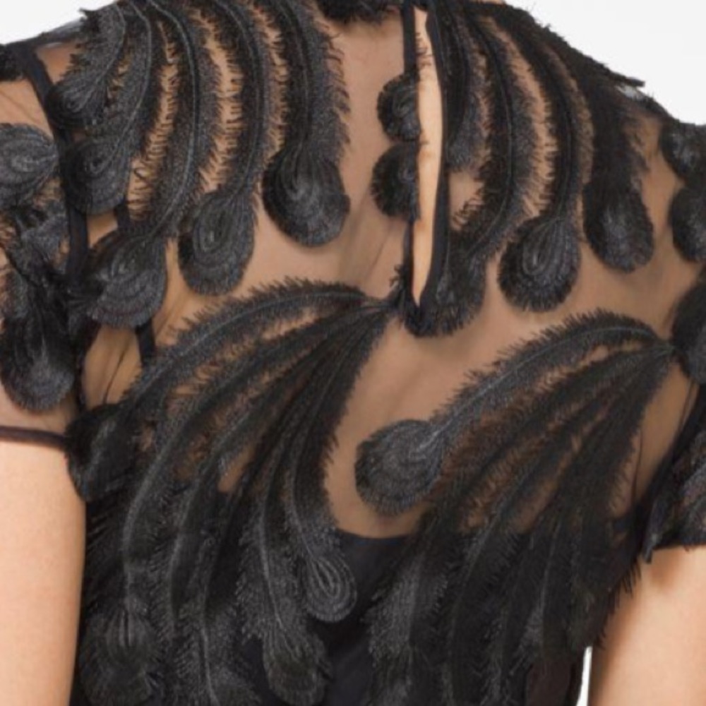 Michael Kors NWT Feather Embroidered Dress - Picture 5 of 6